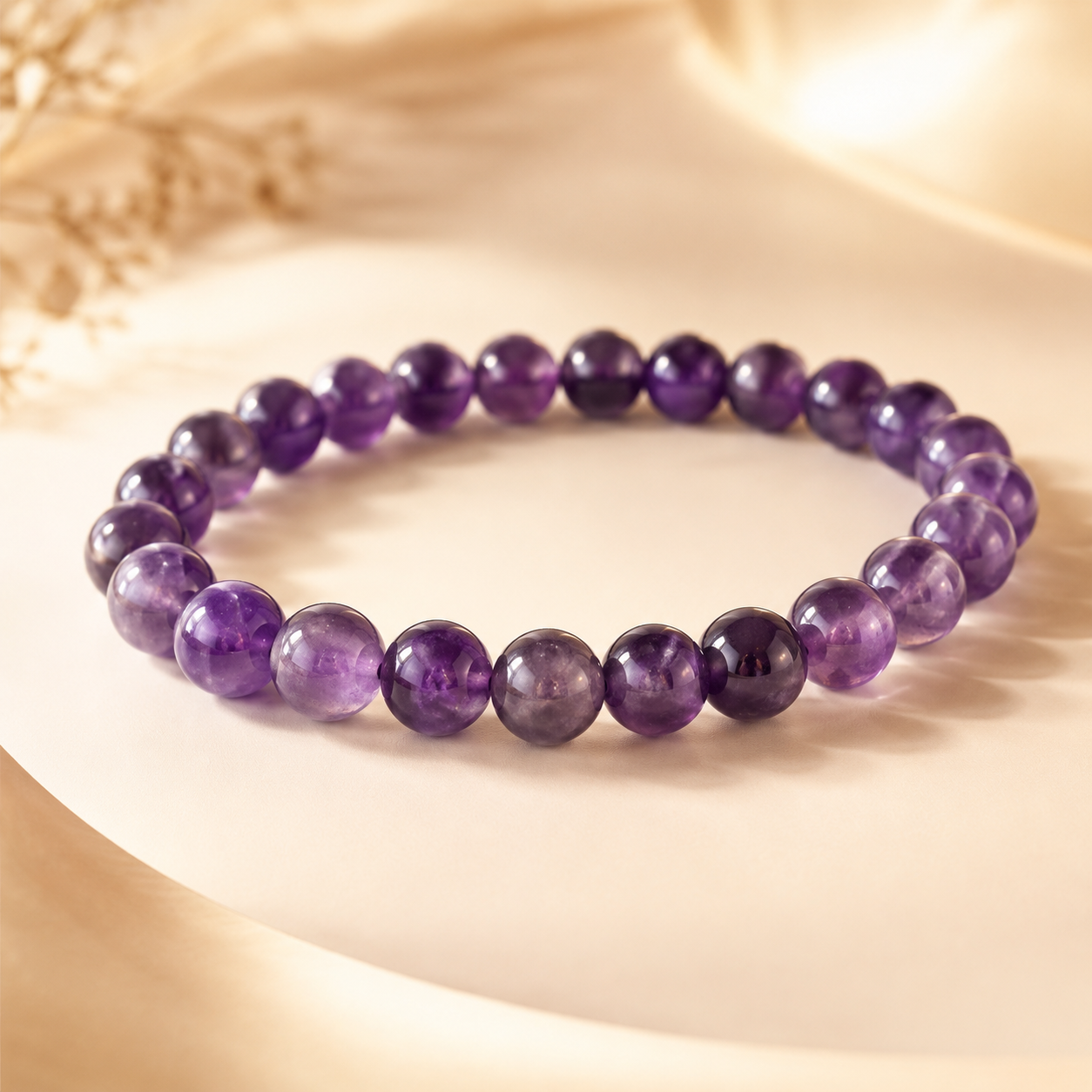 Amethyst Bracelet — Natural Purple Crystal for Calm & Clarity