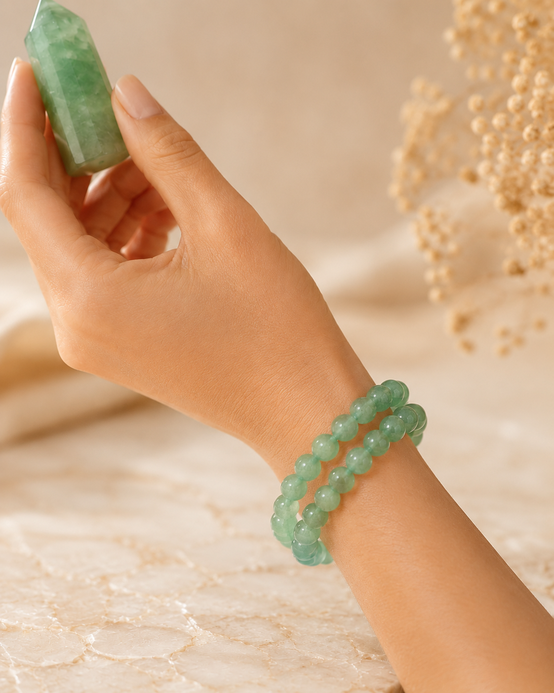 Green Aventurine Bracelet — Luck, Growth & Opportunity — view 4