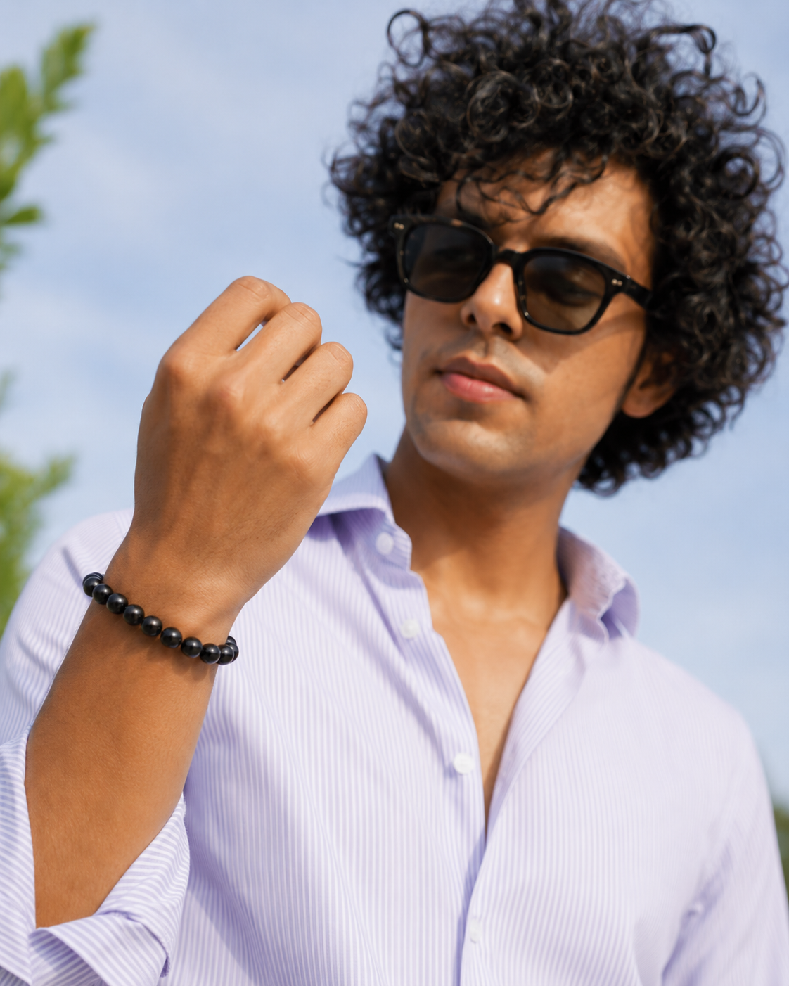 Black Tourmaline Bracelet — Grounding & Negativity Shield — view 2