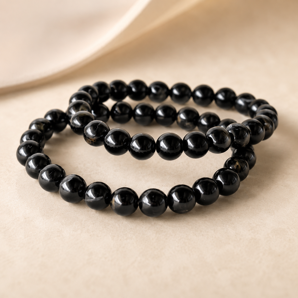 Black Tourmaline Bracelet — Grounding & Negativity Shield