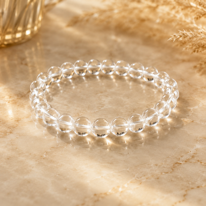 Clear Quartz Bracelet — Master Healer Crystal for Focus & Clarity