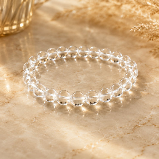 Clear Quartz Bracelet — Master Healer Crystal for Focus & Clarity