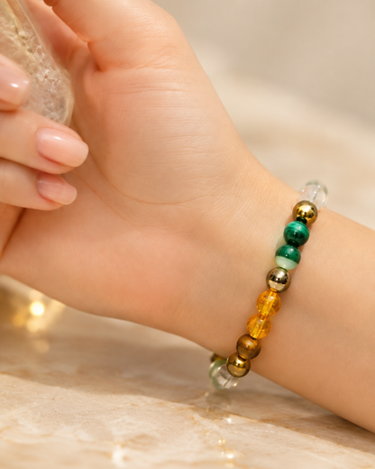 Lakshmi's Loom — Dhan Yog Bracelet for Wealth (Citrine, Pyrite & Aventurine) — view 6