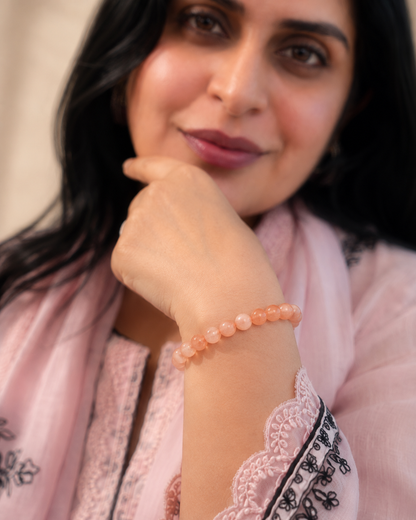 Peach Moonstone Bracelet — Emotional Balance & Gentle Confidence — view 2