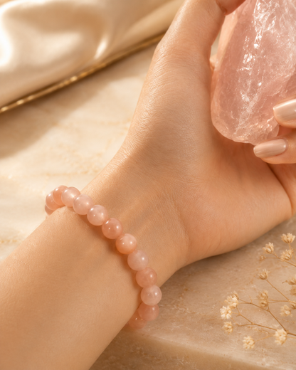 Rose Quartz Bracelet — Love, Self-Worth & Emotional Healing — view 3